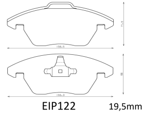 ENDLESS MX87 EIP122 Bremsbeläge passend für Audi TT8j A3 VW Golf V VI ,Polo WRC, Scirocco -VORNE – Bild 3